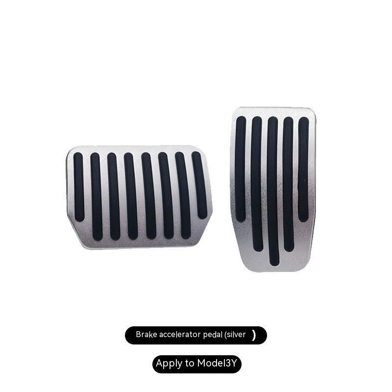 Applicable To Tesla Mode3 Brake Accelerator Pedal Y Aluminum Alloy Pedal Stainless Steel Rest Modification